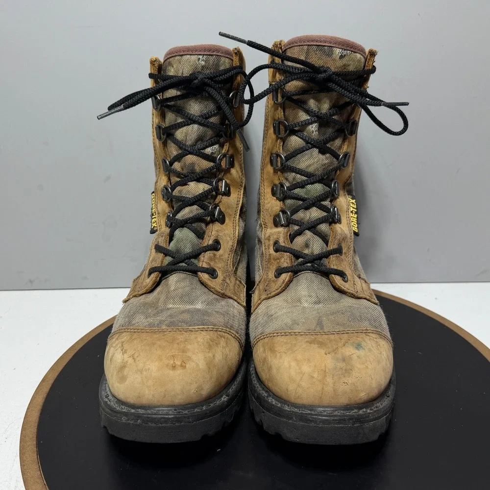 Rocky BearClaw Hunting Boots Men 8.5 Wide Gore-Tex 600g Camo Brown Tan Gorpcore
